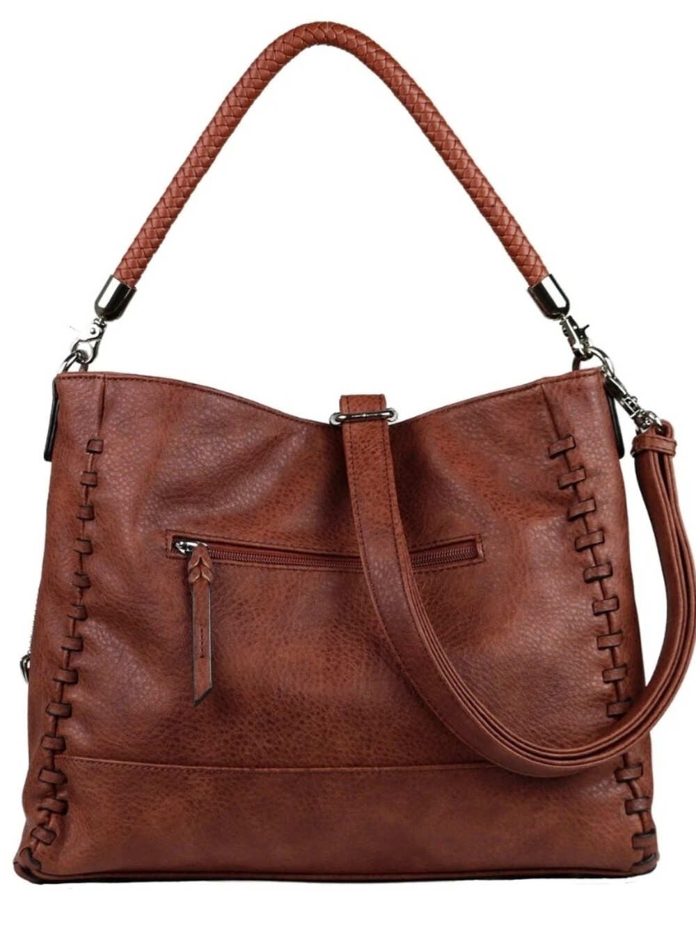 Lady Conceal Mahogany Women's Conceal Carry Shoulder Bag With Shoulder Strap
